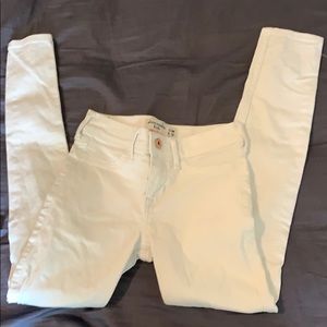 Abercrombie kids white skinny jeans